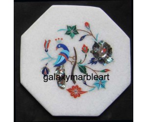 Stones inlay work marble tile oct  5" TP-503